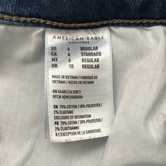 American Eagle Skinny High Rise Jeggings Acid Wash - Picture 4 of 4